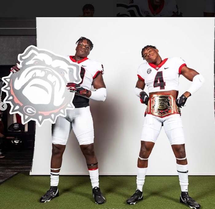 Georgia commit Joseph Jonah-Ajonye and Justin Williams